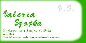 valeria szojka business card